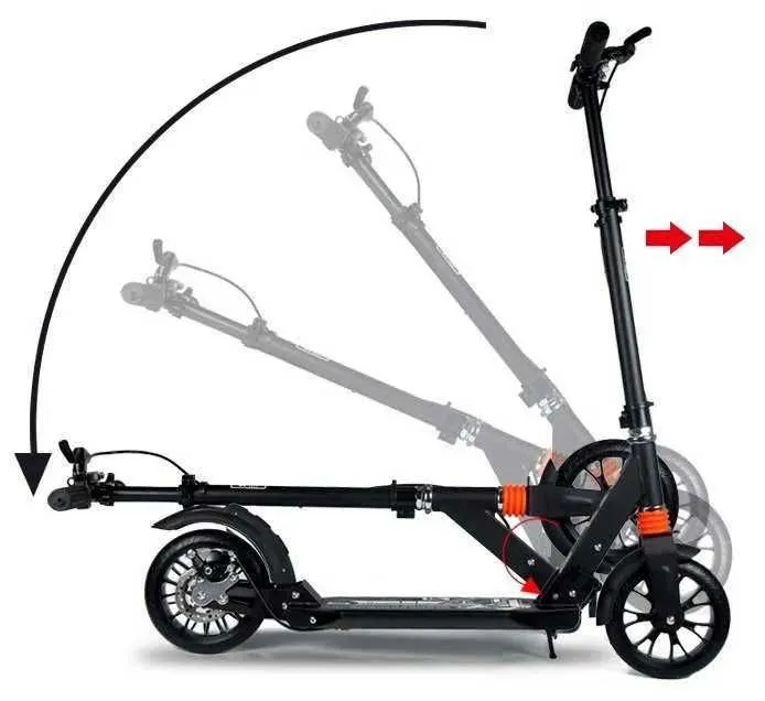 Премиум самокат Scooter Urban с ручным тормозом + скейтборд в подарок — фото 7