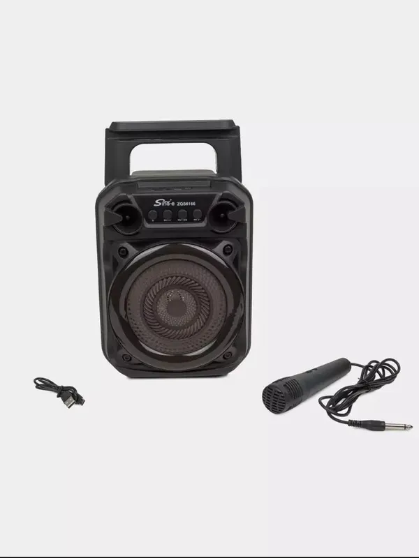 Karaoke kalonka Bluetooth ZQS 6166, 14100 mikrofon — фото 3