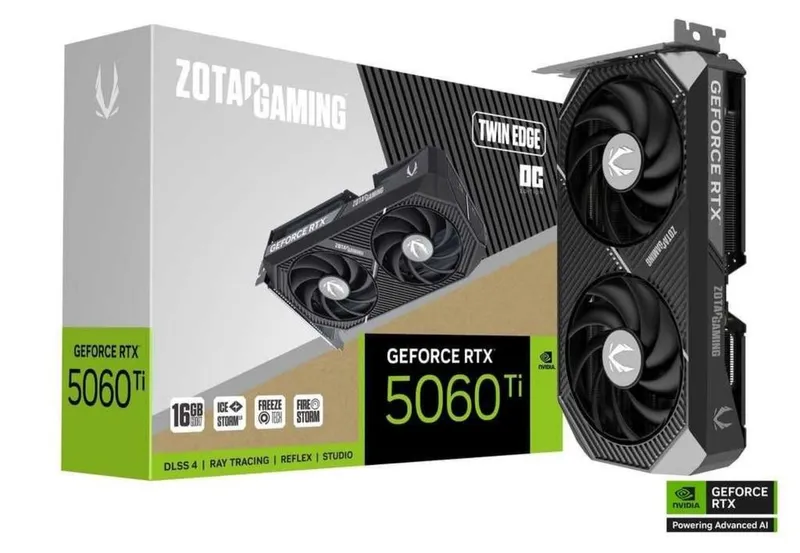 Rtx5060ti 16gb zotac twin edge 2fan gaming new игровая video