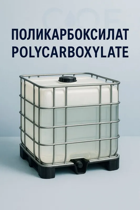 Поликарбоксилат (ПК) для бетона — суперпластификатор.