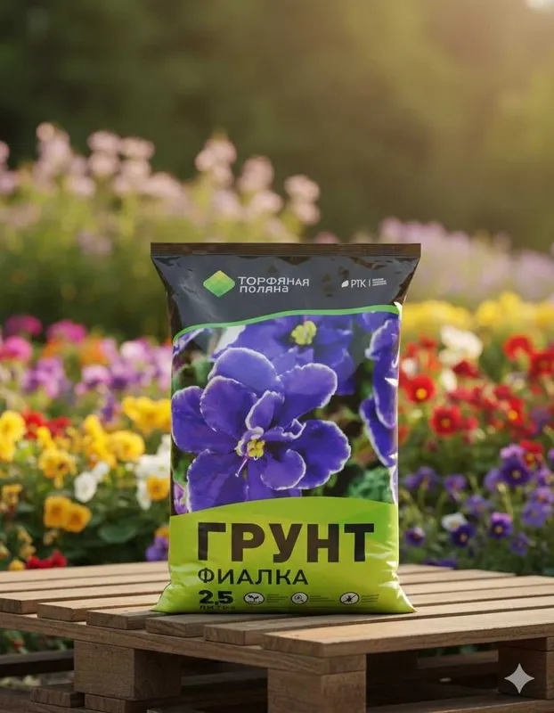 Грунт для фиалок Торфяная Поляна 2,5 литра