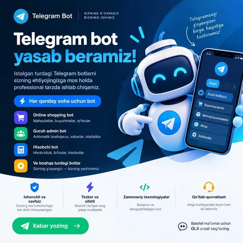 Telegram Bot Yasash Telegram Bot Yasash