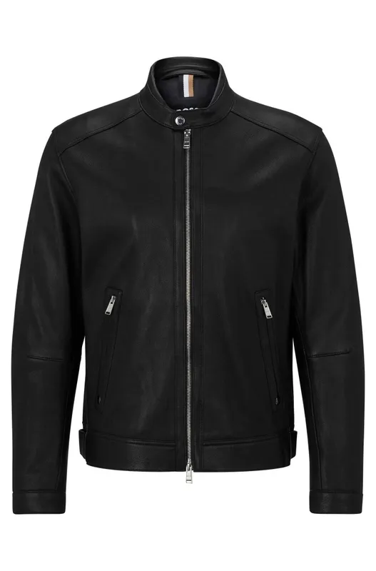 Куртка BOSS «Monty» из натуральной овечьей кожи, 52 regular fit коричн 5