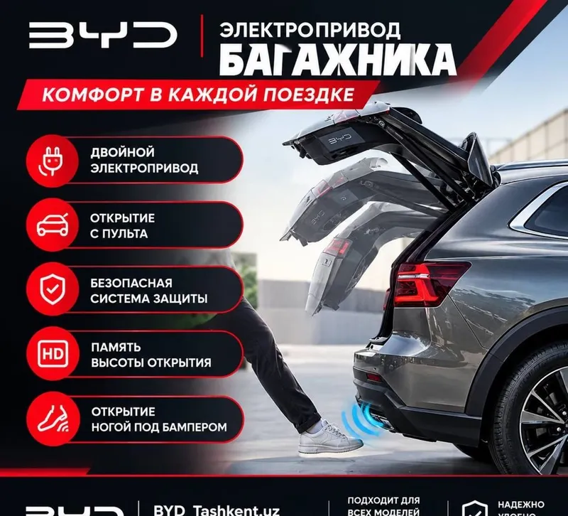 Электропривод багажника для автомобилей BYD Электропривод багажника для автомобилей BYD