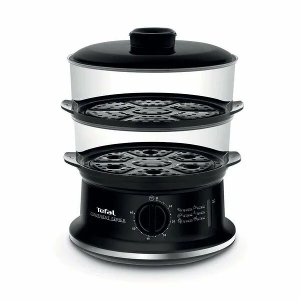 Пароварка Tefal VC140131, 6 л, мощность 900 Вт, 2 яруса — фото 1