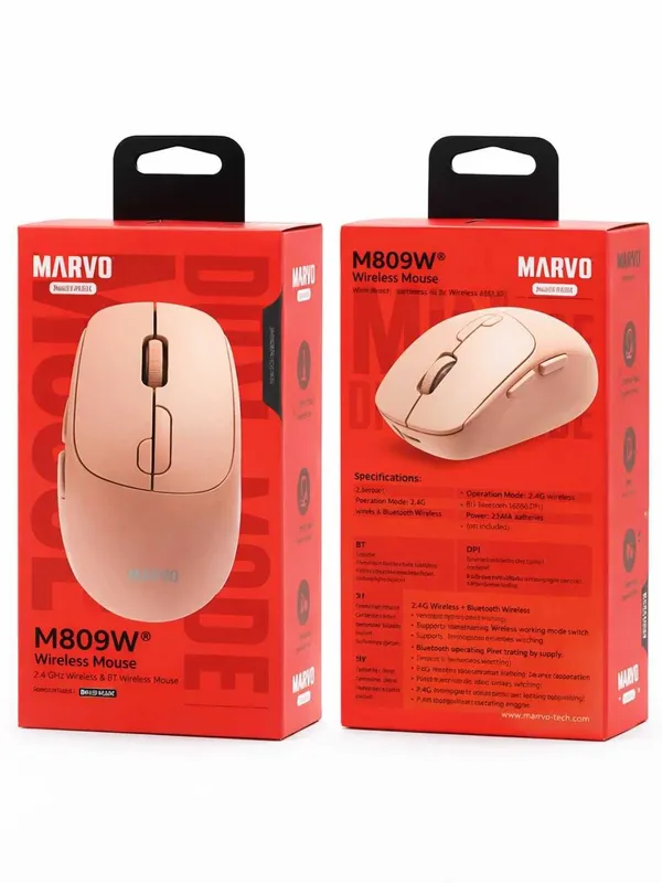 Marvo M809W simsiz, ergonomik sichqoncha — фото 2