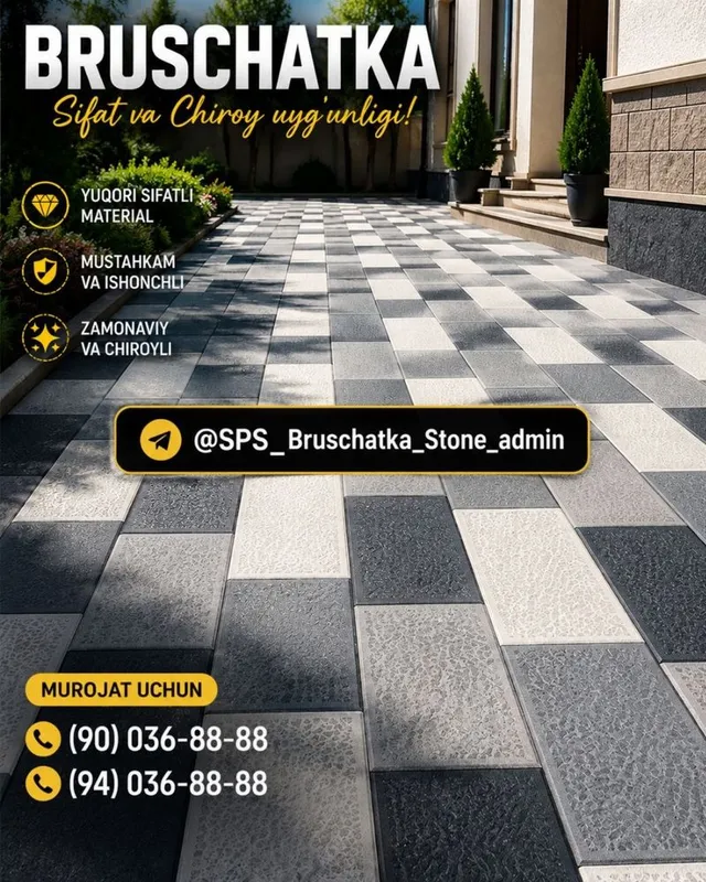 Premium Dizayn va Yuqori Sifat: Tabiiy Toshdan Bruschatkalar! 6