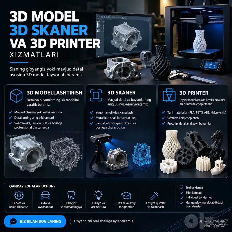Услуги 3D-моделирования, 3D-сканирования и 3D-печати 2 Услуги 3D-моделирования, 3D-сканирования и 3D-печати 2