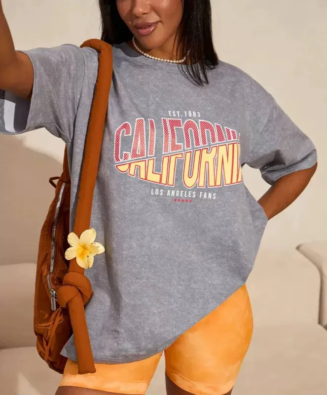 Серая футболочка California Los Angeles