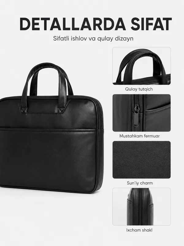 Сумка для ноутбука из искусственной кожи SUN’IY CHARM 15,6 дюйма 4 Сумка для ноутбука из искусственной кожи SUN’IY CHARM 15,6 дюйма 4