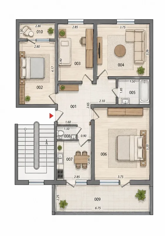 Продаю 4х комнатную 92м² Чиланзар 25 . ипотека