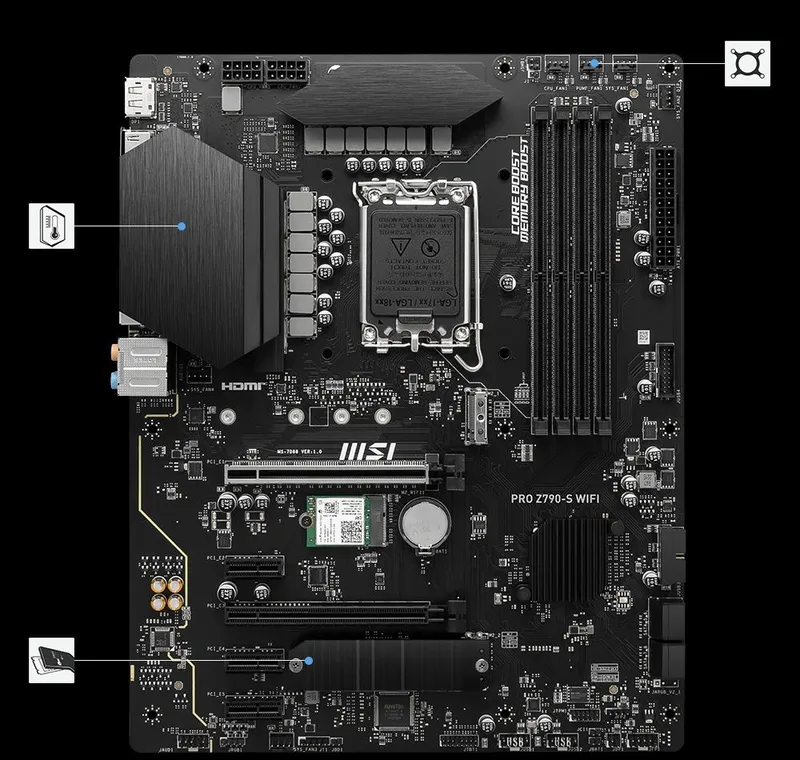 MSI PRO Z790 S WIFI DDR5 sotiladi MSI PRO Z790 S WIFI DDR5 sotiladi