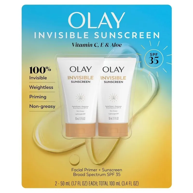 2 в 1: Солнцезащитный крем + Праймер , Olay Invisible Sunscreen, SPF 3 — фото 2