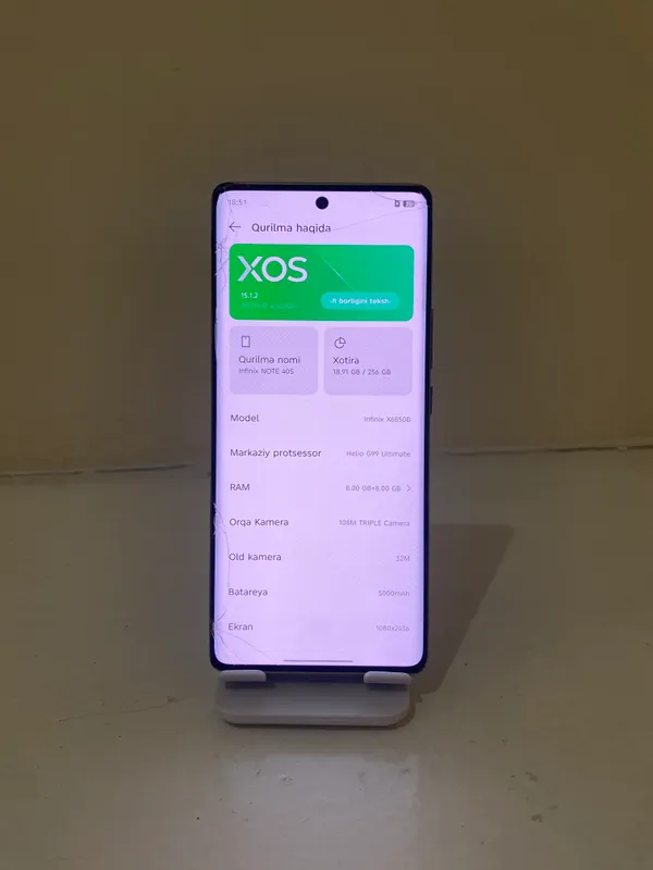 Infinix Note 40s (16/256) srochna sotiladi — фото 2