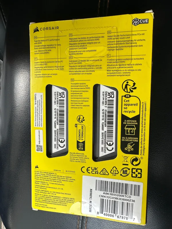 Corsair 32GB 2x16GB 6000MHz Memory for AMD 2 Corsair 32GB 2x16GB 6000MHz Memory for AMD 2