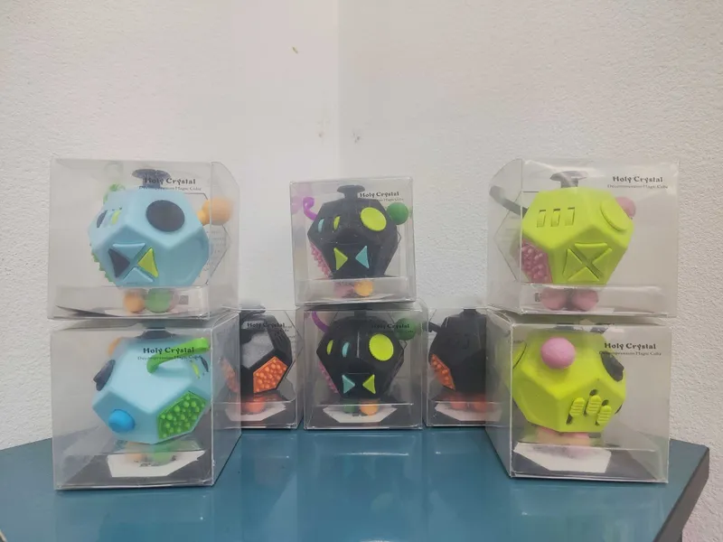 Fidget Cube 12 Sides ABS + silikon antistress kub SKIDKA — фото 5