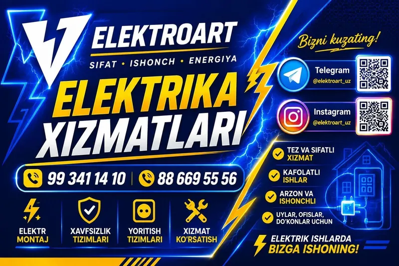 "ELEKTROART" Muammosiz Elektrika xizmati 1
