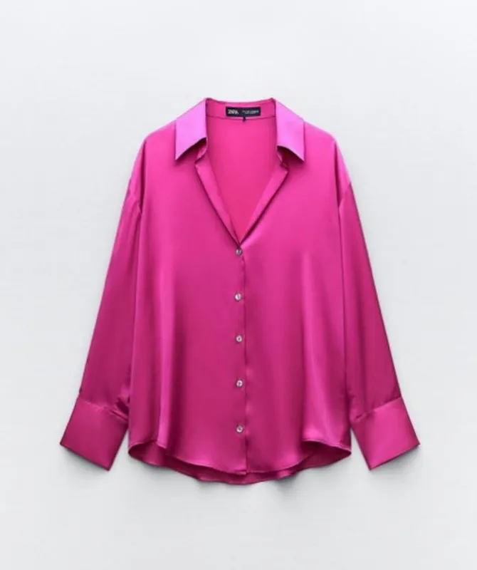 Атласная рубашка от Zara Атласная рубашка от Zara