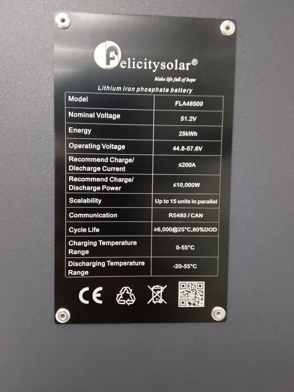 Felicity 25kW litiy batareya 4