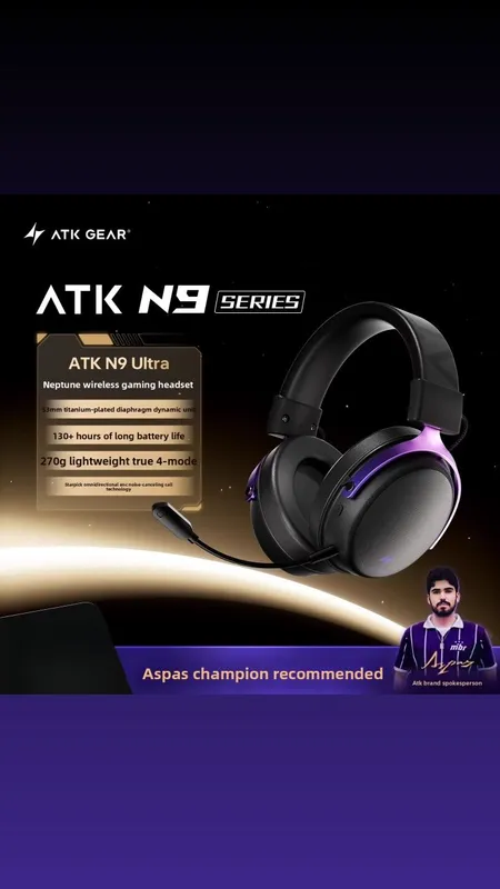 New Наушники ATK N9 ULTRA White/Black/Orange 3