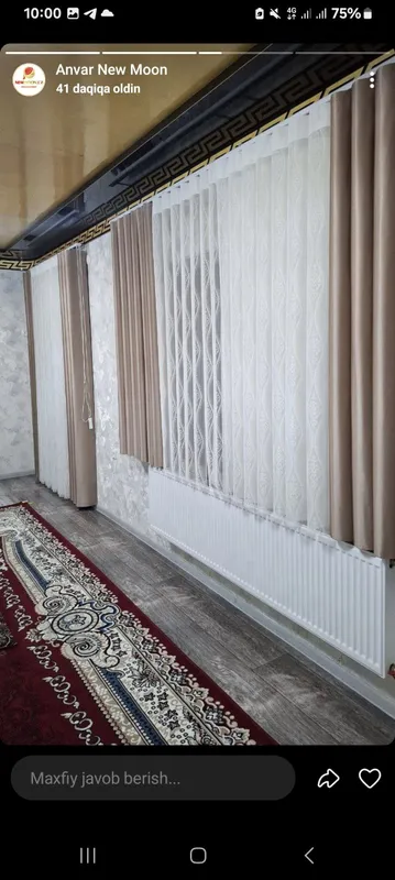 Jalyuzi pardalari kvadrati 100 mingdan 450 mingaca 2
