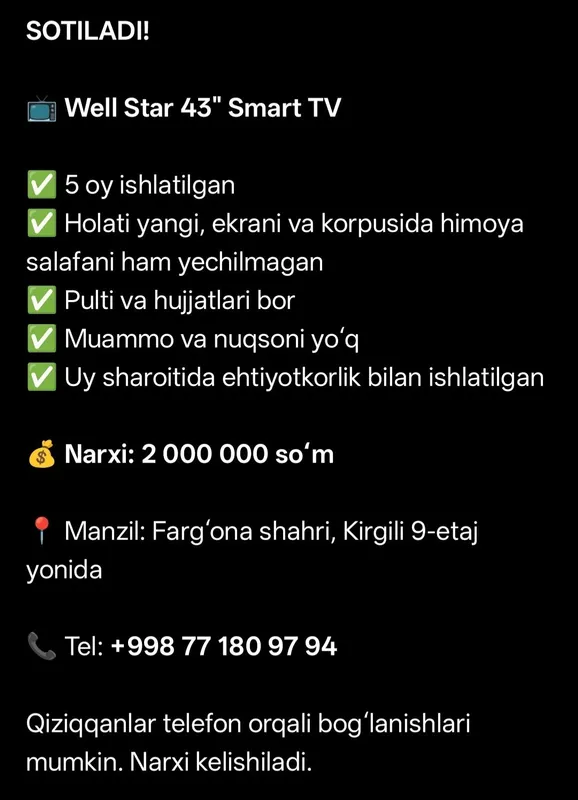 Smart tv 43 li WellStar
