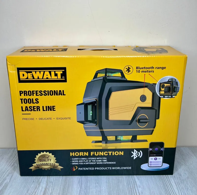 Лазерный уровень Dewalt 4 D Bluetooth +колонка 360 — фото 3