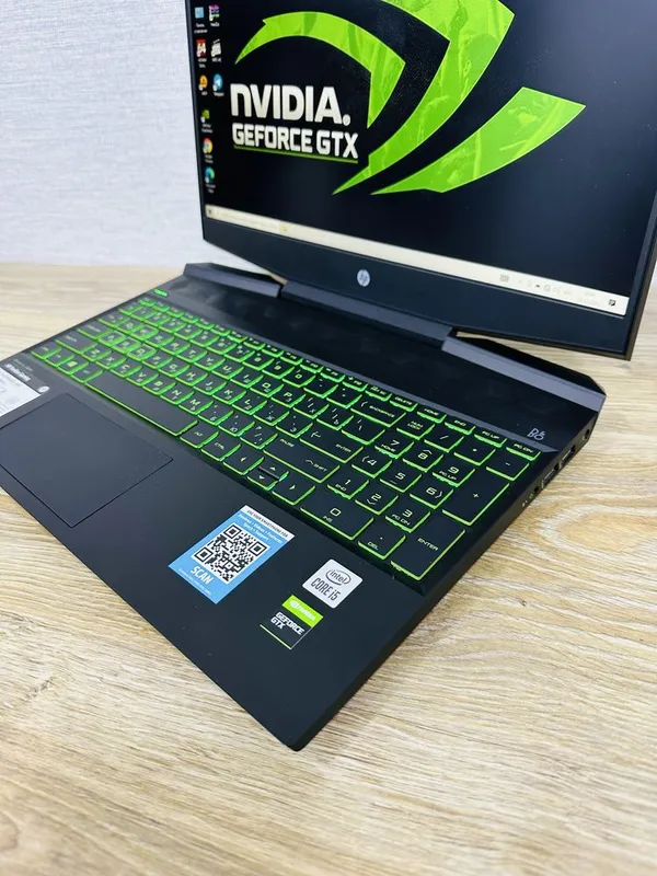 HP Gaming Core i5-10 Gen+GTX1650 Мощный, Премиум игравой ноутбук 7