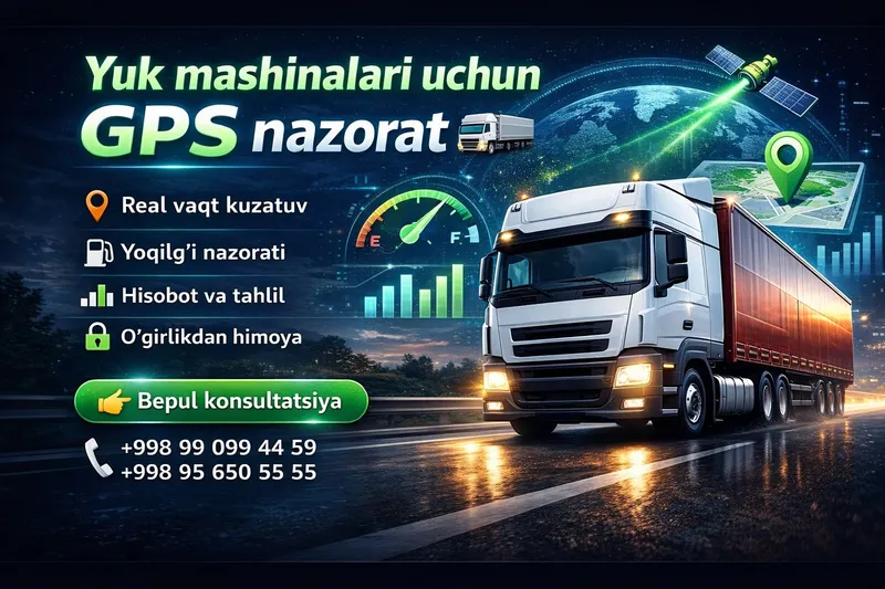 Gps monitoring xizmati – avtolarngiz to‘liq nazoratda!