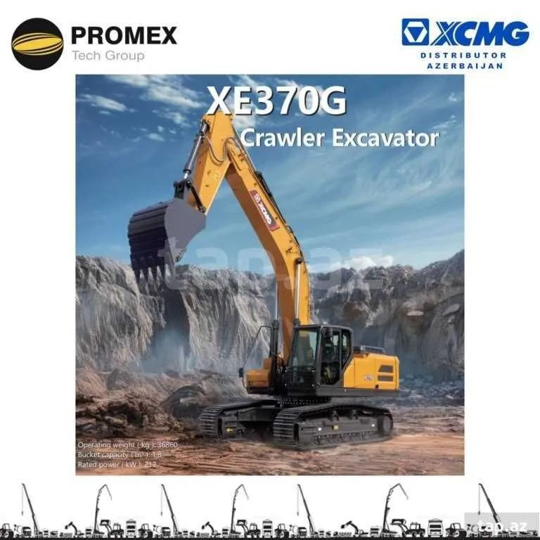 На складе Гусеничный экскаватор XCMG XE370G Емкость ковша: ≥2.1 м³ — фото 1 На складе Гусеничный экскаватор XCMG XE370G Емкость ковша: ≥2.1 м³ — фото 1