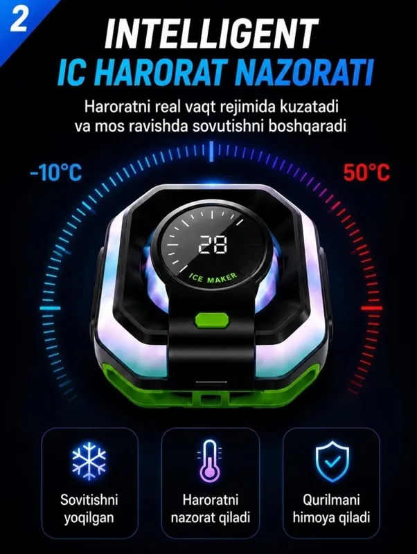 Hk 5 PRO — Smartfoningiz uchun kuchli sovutish 2 Hk 5 PRO — Smartfoningiz uchun kuchli sovutish 2