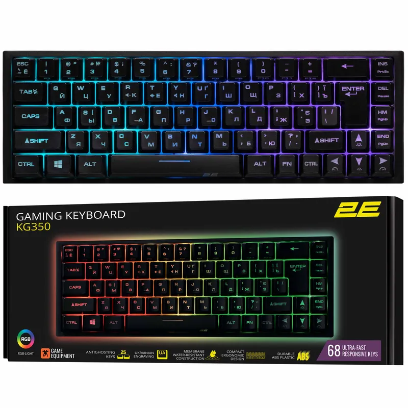 2E GAMING KG350 RGB 68key USB klaviatura 9 2E GAMING KG350 RGB 68key USB klaviatura 9