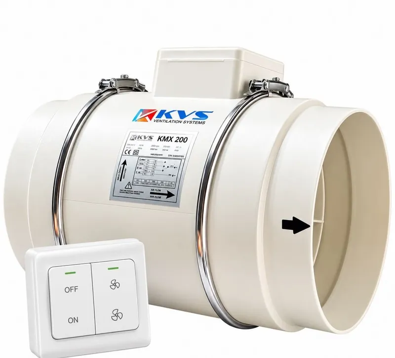 Канальный вентилятор KVS KMX 100-315 Турция для вытяжки 220В 1 Канальный вентилятор KVS KMX 100-315 Турция для вытяжки 220В 1