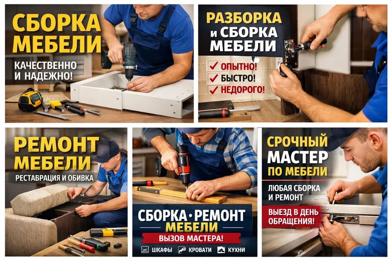 Сборка-разборка ремонт любой мебели — фото 3