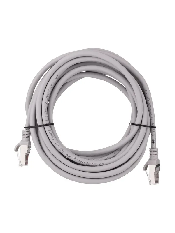 Сетевой кабель 2E CAT 6 FTP, 5 м, экранированный RJ-45, высокая скорость 10 Гбит/с, LSZH, серый 1
