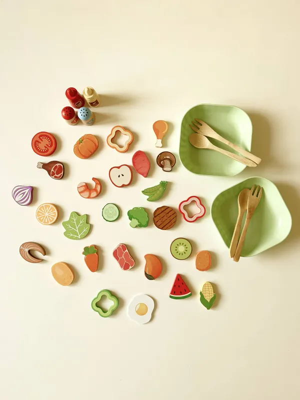 Salad play toy set 5