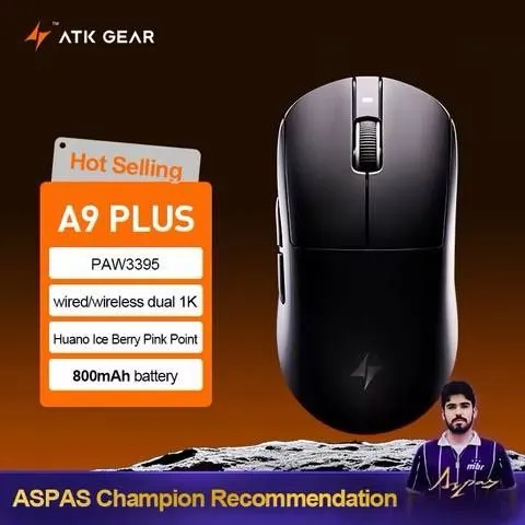 New Mouse ATK A9 Plus White/Black/Pink 2 New Mouse ATK A9 Plus White/Black/Pink 2