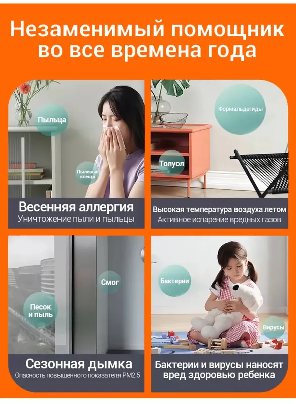 Очиститель воздуха Xiaomi 4 lite Havo tozalagich — фото 5