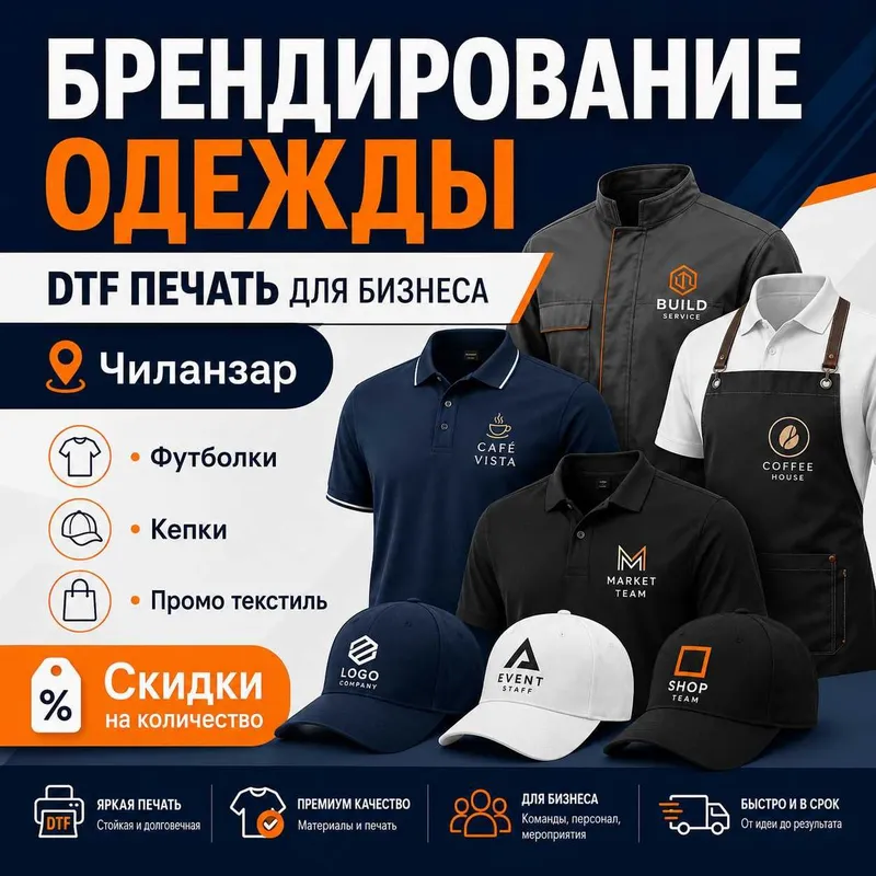 DTF печать Чиланзар — футболки и промо-текстиль
