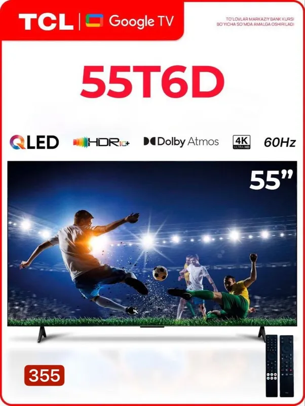 Телевизор TCL 55T6D QleD 2026 new 4K — фото 1