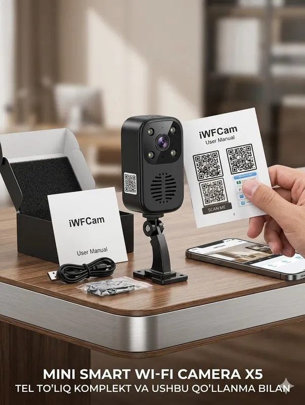 Mini Wi-Fi Kamera X5 (iWFCam) — Dahshat Kechestvoda! SROCHNA SOTILADI — фото 2