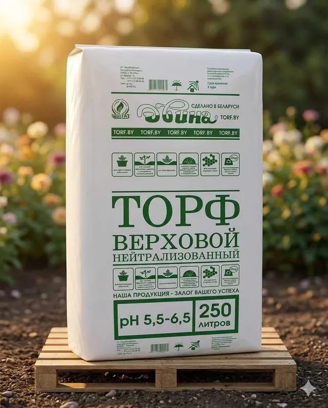 Торф верховой нейтрализованный «Эвина» (250 литров) Торф верховой нейтрализованный «Эвина» (250 литров)