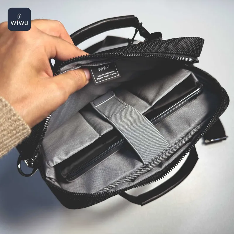 WIWU Vertical Bag — кожаная сумка для ноутбука / MacBook и iPad — фото 2