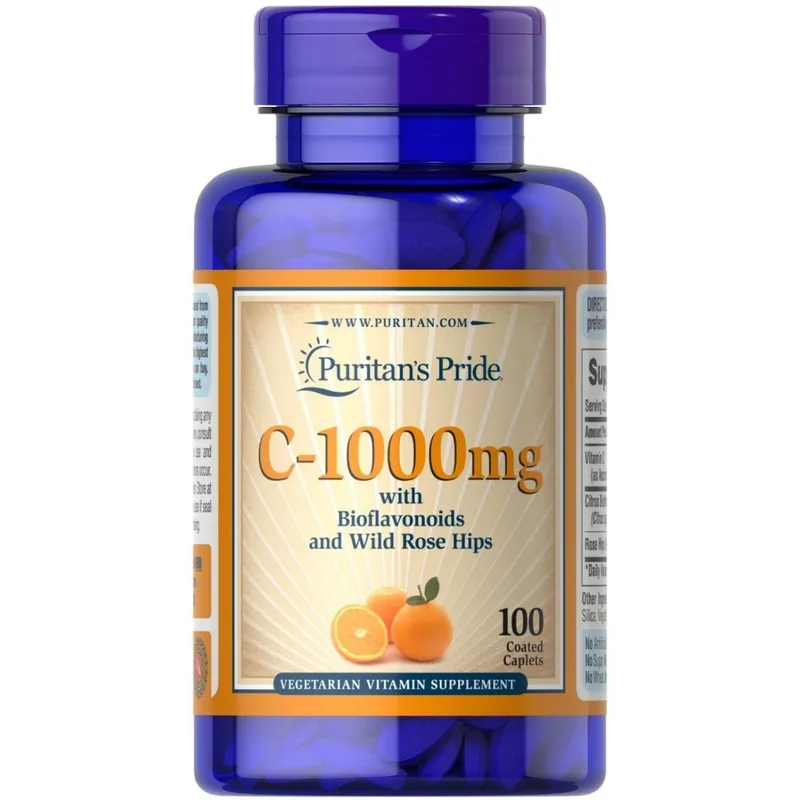 Витамин С с Биофлавоноидами и Шиповником Puritan's Pride Vitamin C