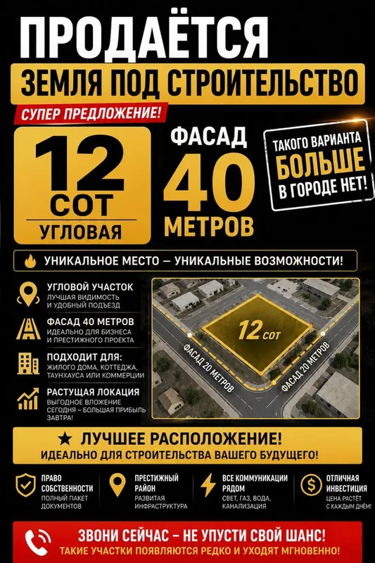 УРАГАН жой! под СТРОИТЕЛЬСТВО 12сот Лабзак вдоль дороги УГЛОВОЕ УРАГАН жой! под СТРОИТЕЛЬСТВО 12сот Лабзак вдоль дороги УГЛОВОЕ
