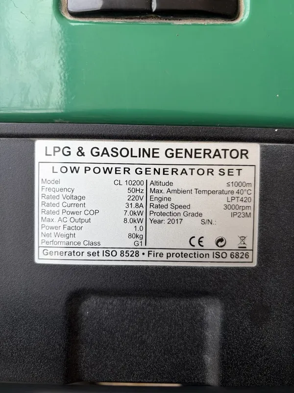 Генератор Classic 7kw gaz benzin
