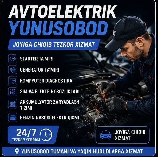 Avtoelektrik perekurit zavad qilish Avto master 24/7 Usta Avto seriz 1