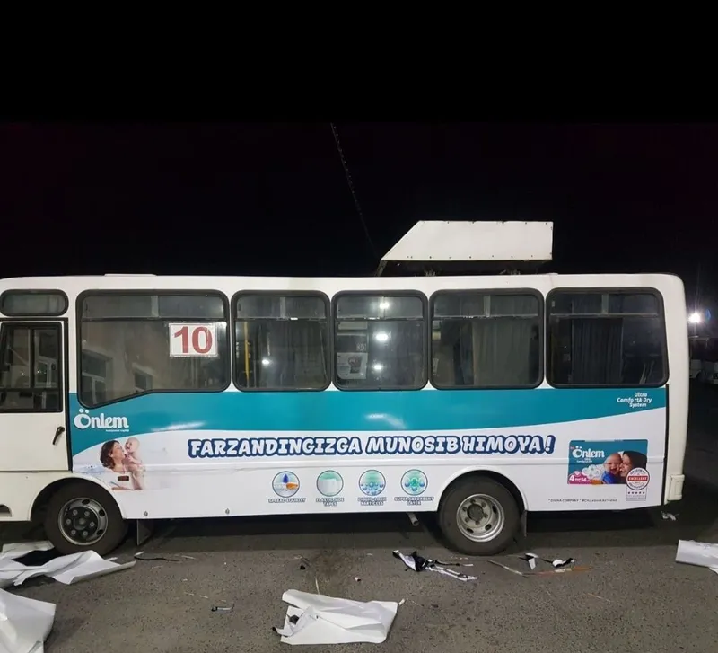 Avtobuslarda reklama/Автобусда реклама/Реклама на Автобусах. — фото 2