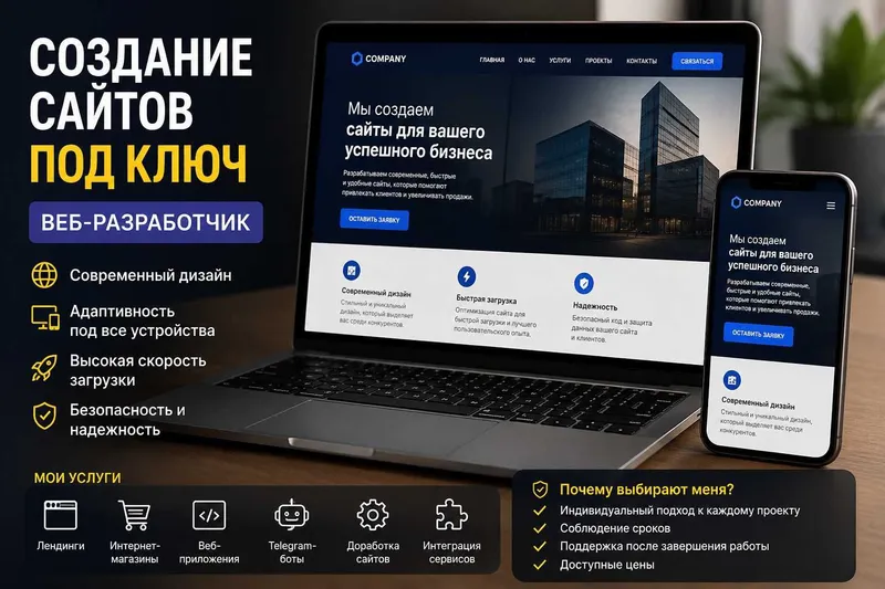 Создание сайтов под ключ | Веб-разработчик Создание сайтов под ключ | Веб-разработчик