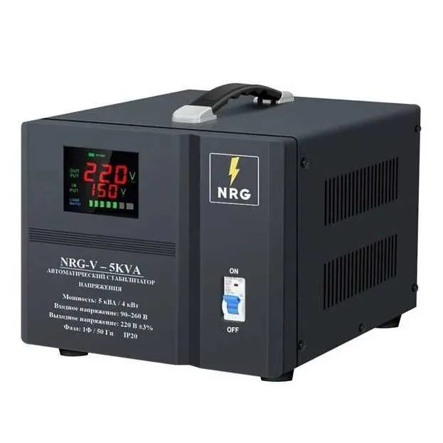 NRG-V-5KVA kuchlanish stabilizatori bir fazali, kafolat